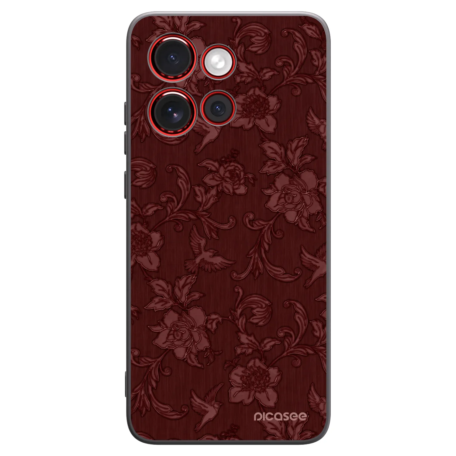 Picasee fekete szilikon tok az alábbi mobiltelefonokra Motorola Edge 60 Neo 5G - Red Elegance