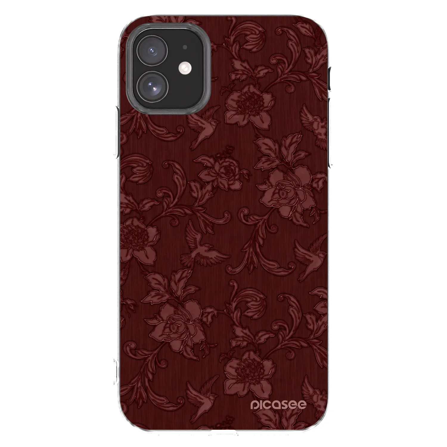 Picasee átlátszó szilikon tok az alábbi mobiltelefonokra Apple iPhone 11 - Red Elegance