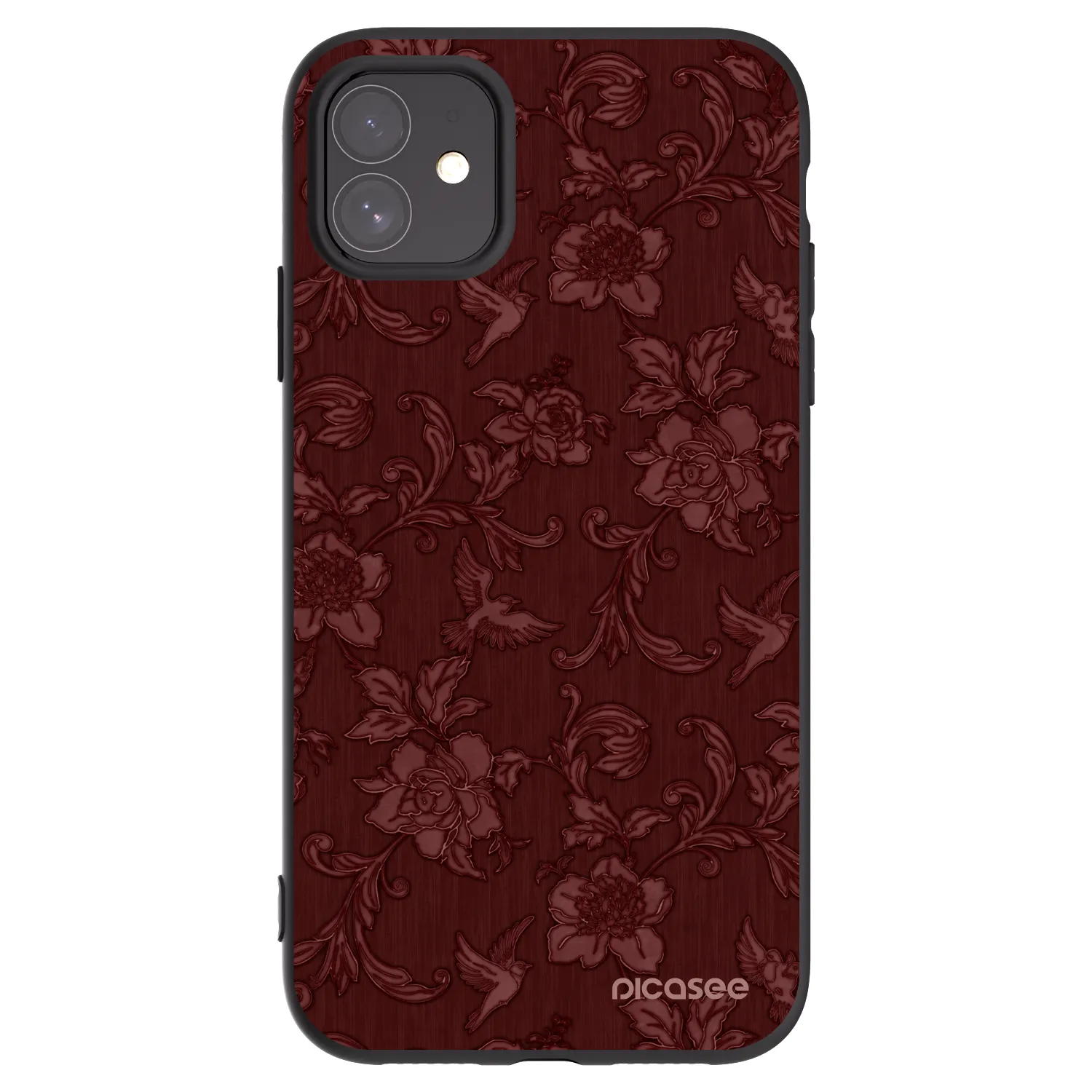 Picasee fekete szilikon tok az alábbi mobiltelefonokra Apple iPhone 11 - Red Elegance