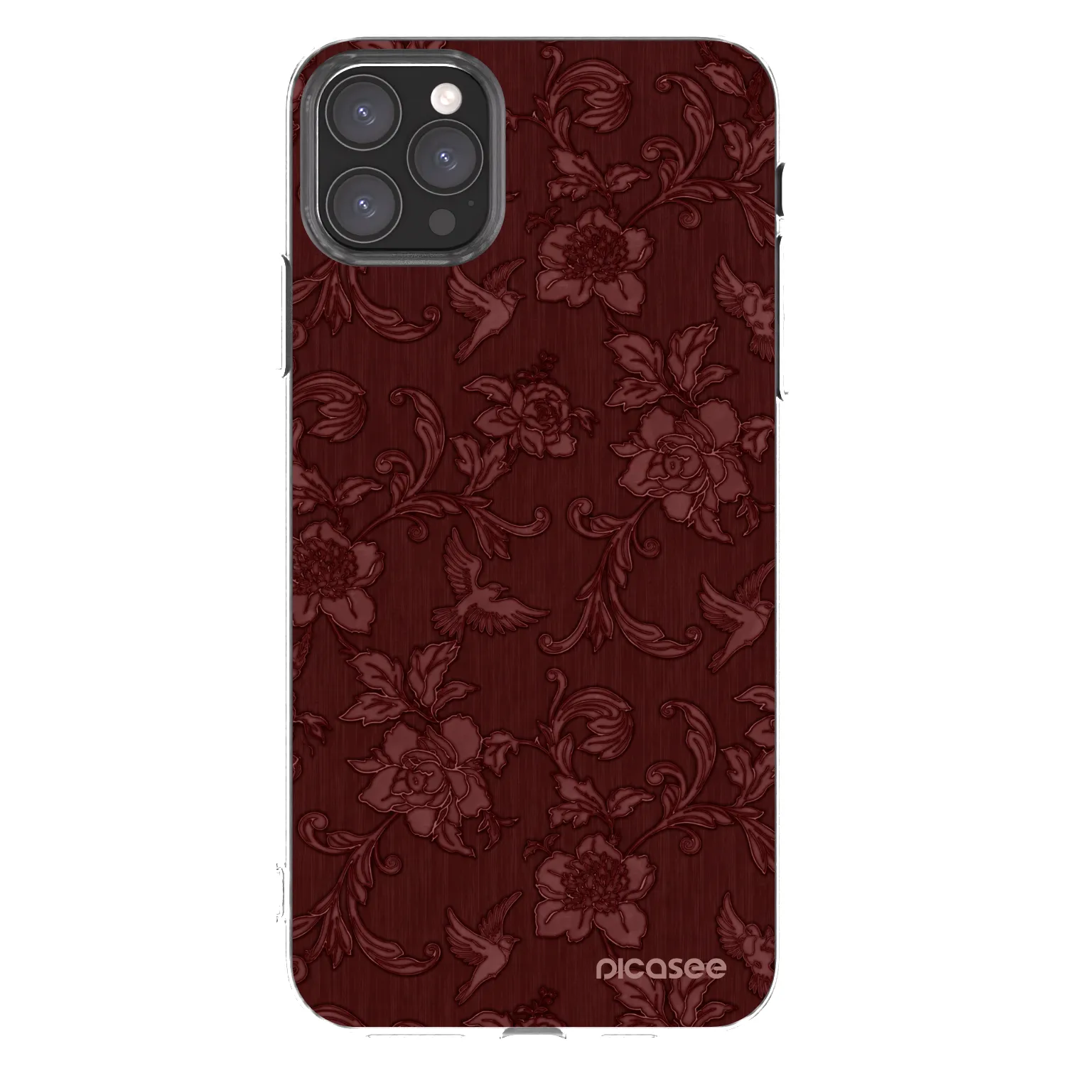 Picasee átlátszó szilikon tok az alábbi mobiltelefonokra Apple iPhone 11 Pro Max - Red Elegance