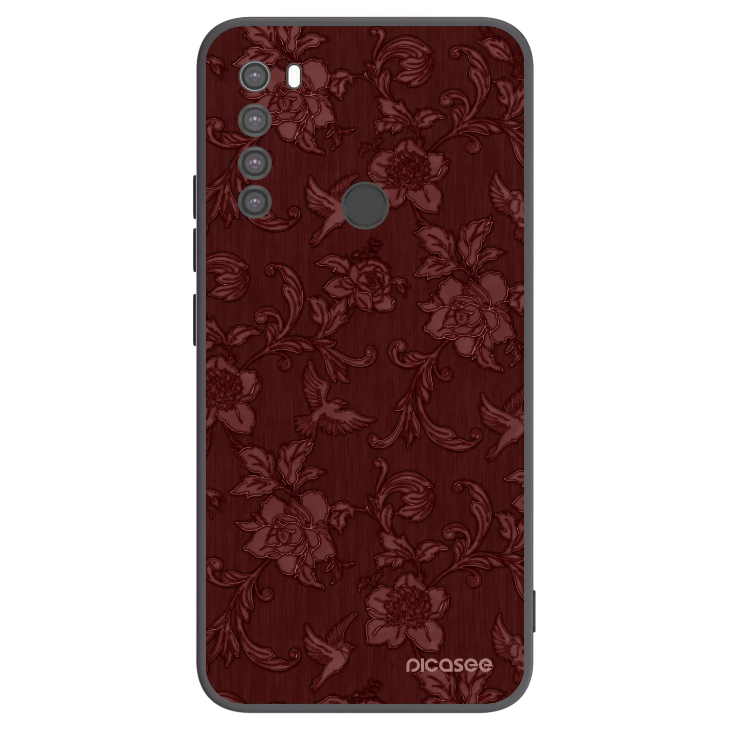 Picasee fekete szilikon tok az alábbi mobiltelefonokra Xiaomi Redmi Note 8 - Red Elegance