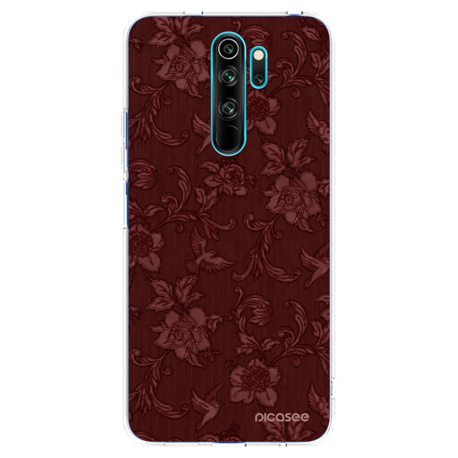 Picasee átlátszó szilikon tok az alábbi mobiltelefonokra Xiaomi Redmi Note 8 Pro - Red Elegance