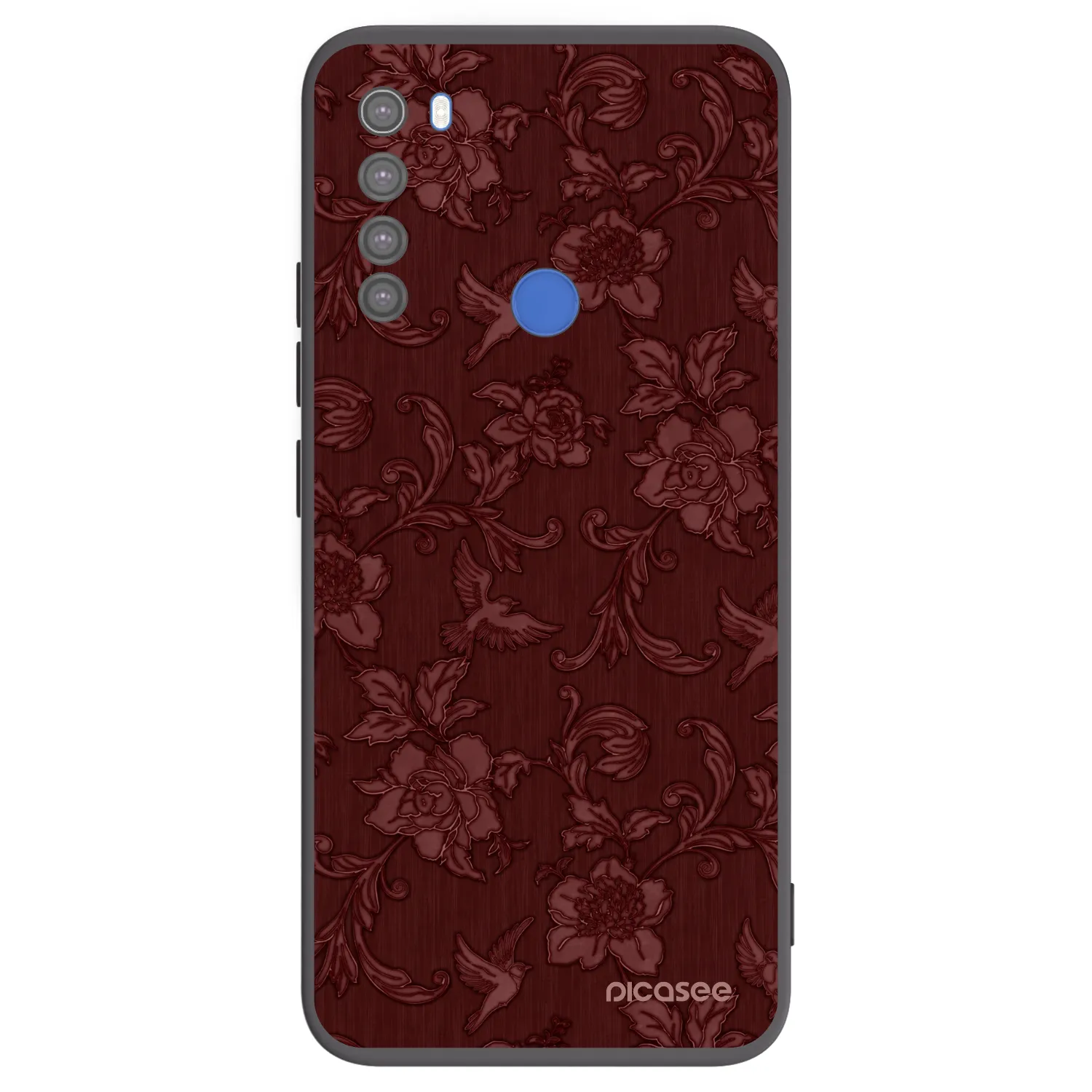 Picasee fekete szilikon tok az alábbi mobiltelefonokra Xiaomi Redmi Note 8T - Red Elegance