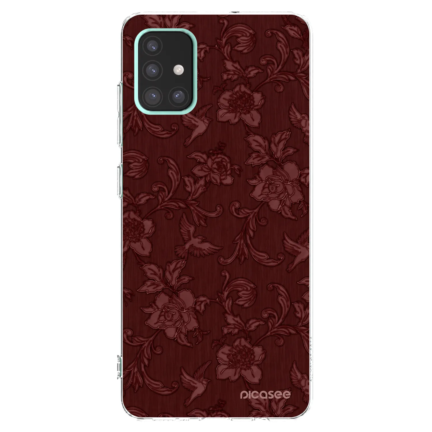 Picasee átlátszó szilikon tok az alábbi mobiltelefonokra Samsung Galaxy A51 A515F - Red Elegance