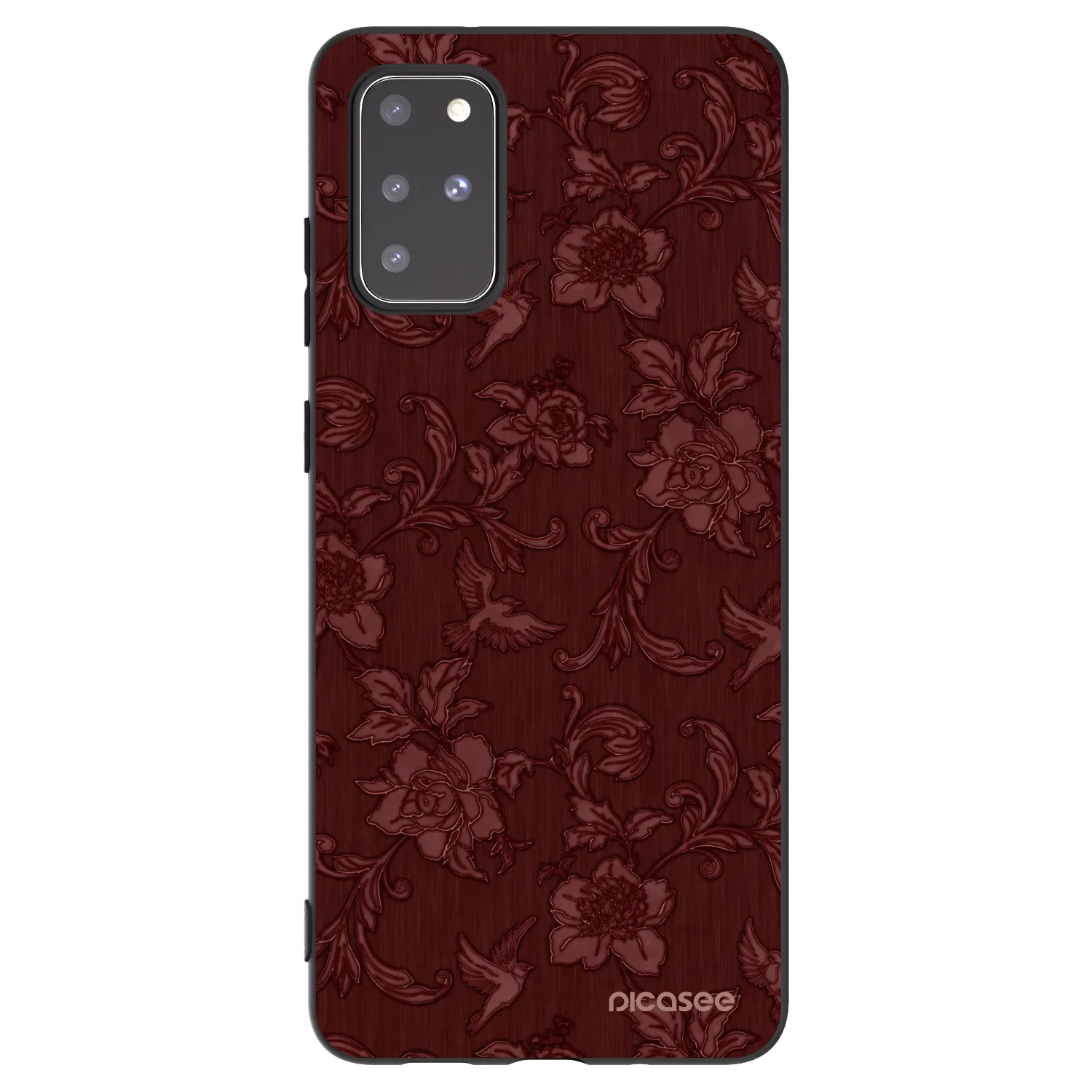 Picasee fekete szilikon tok az alábbi mobiltelefonokra Samsung Galaxy S20+ G985F - Red Elegance