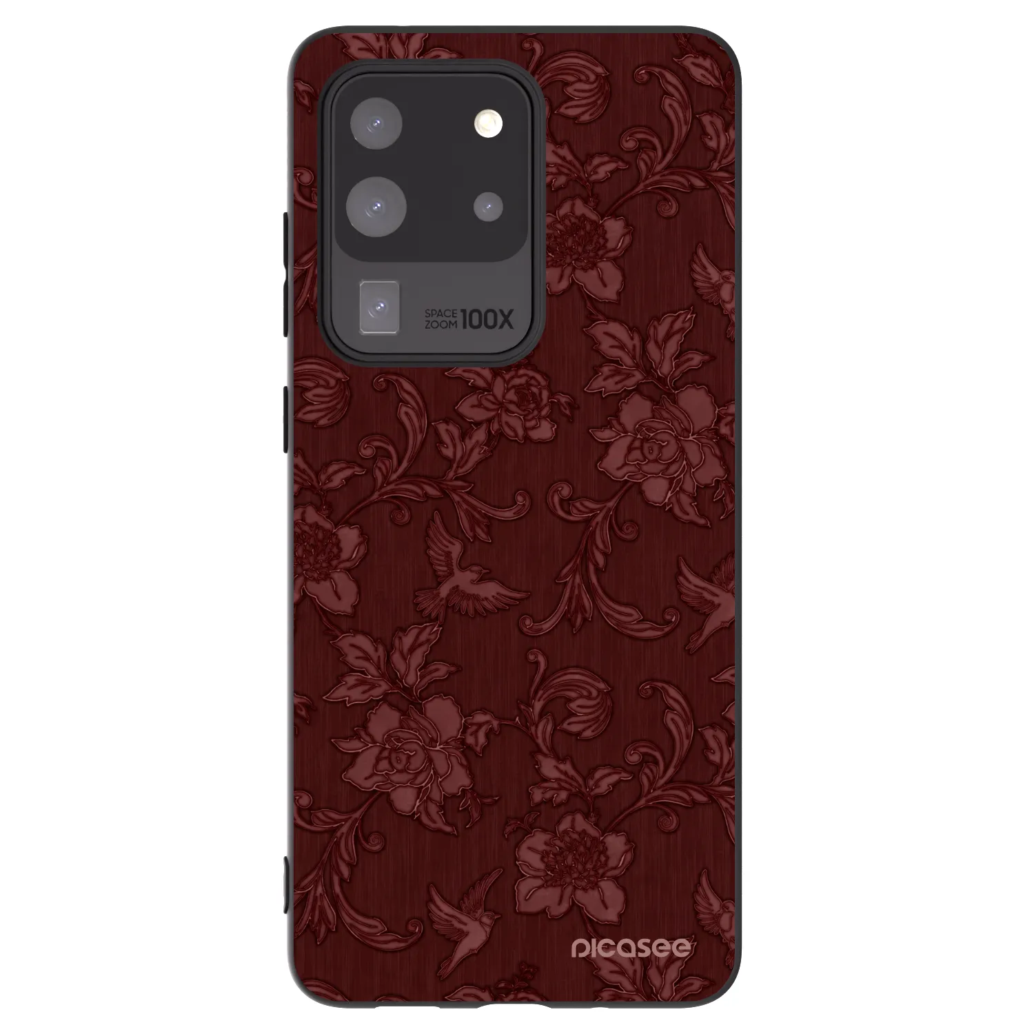 Picasee fekete szilikon tok az alábbi mobiltelefonokra Samsung Galaxy S20 Ultra 5G G988F - Red Elegance