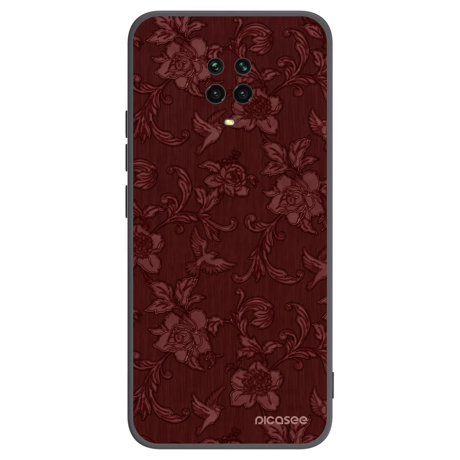 Picasee fekete szilikon tok az alábbi mobiltelefonokra Xiaomi Redmi Note 9S - Red Elegance