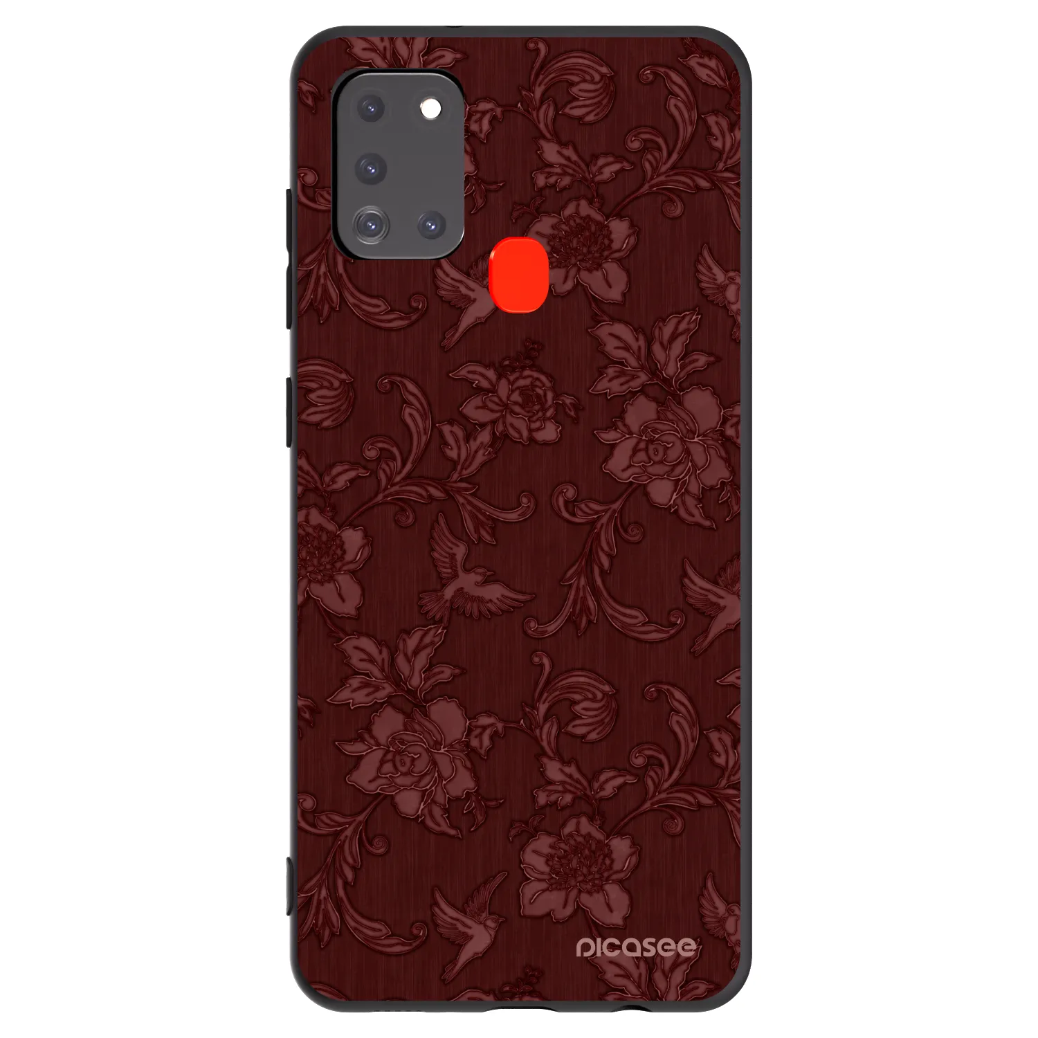 Picasee fekete szilikon tok az alábbi mobiltelefonokra Samsung Galaxy A21s - Red Elegance