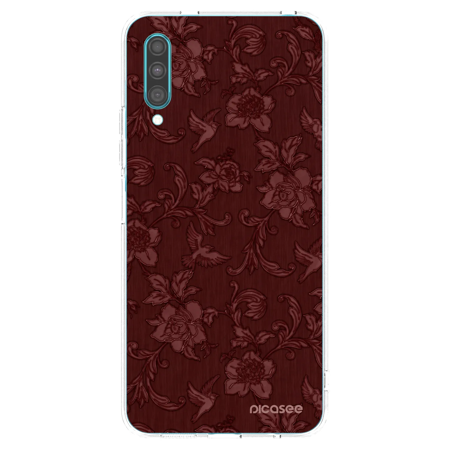 Picasee átlátszó szilikon tok az alábbi mobiltelefonokra Samsung Galaxy A30s A307F - Red Elegance