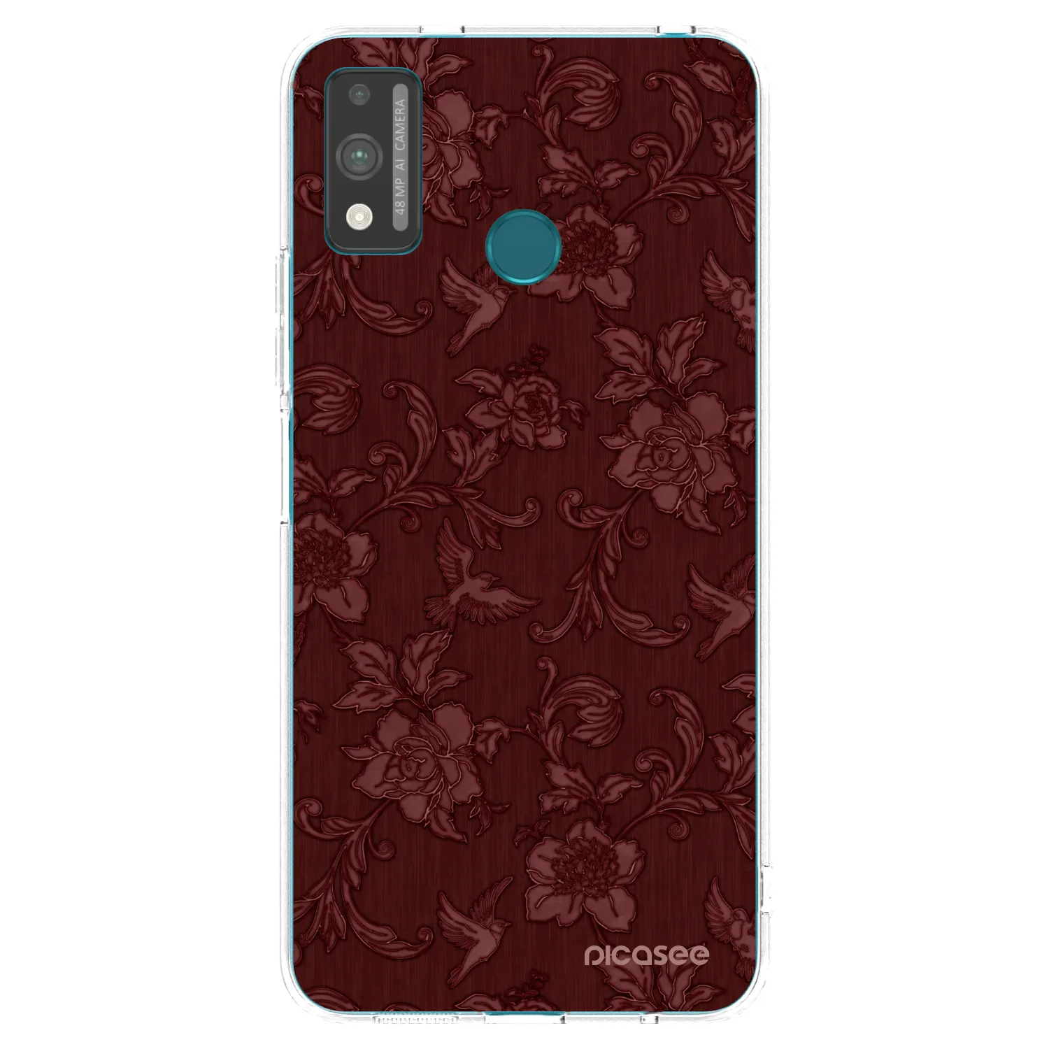 Picasee átlátszó szilikon tok az alábbi mobiltelefonokra Honor 9X Lite - Red Elegance