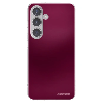 Picasee átlátszó szilikon tok az alábbi mobiltelefonokra Samsung Galaxy S24 S921B 5G - Velvet Bordeaux