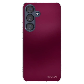 Picasee átlátszó szilikon tok az alábbi mobiltelefonokra Samsung Galaxy S25 5G - Velvet Bordeaux