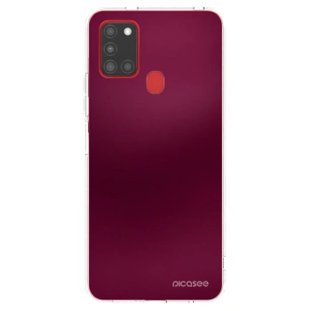 Picasee átlátszó szilikon tok az alábbi mobiltelefonokra Samsung Galaxy A21s - Velvet Bordeaux
