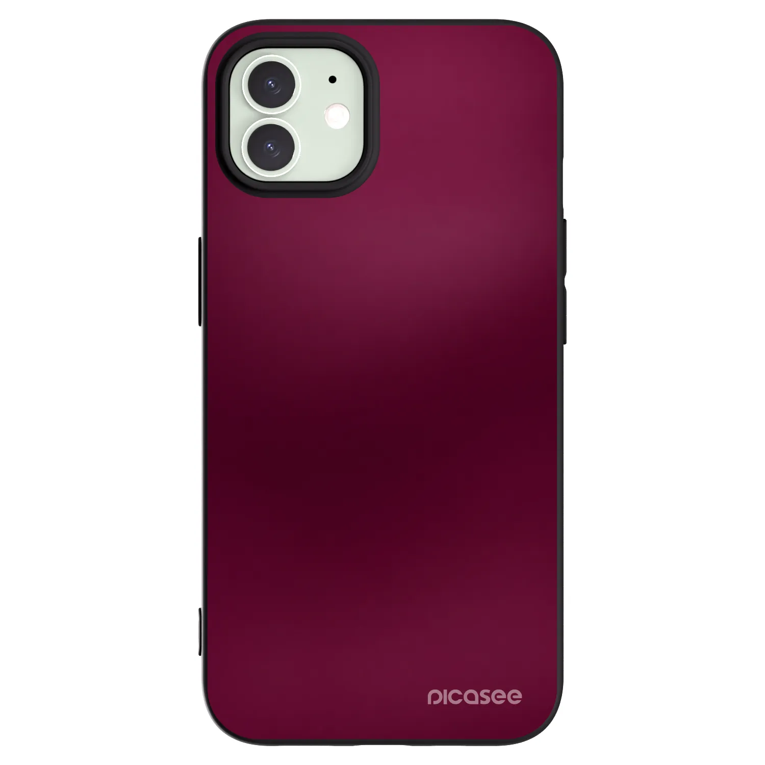 Picasee fekete szilikon tok az alábbi mobiltelefonokra Apple iPhone 12 Pro - Velvet Bordeaux