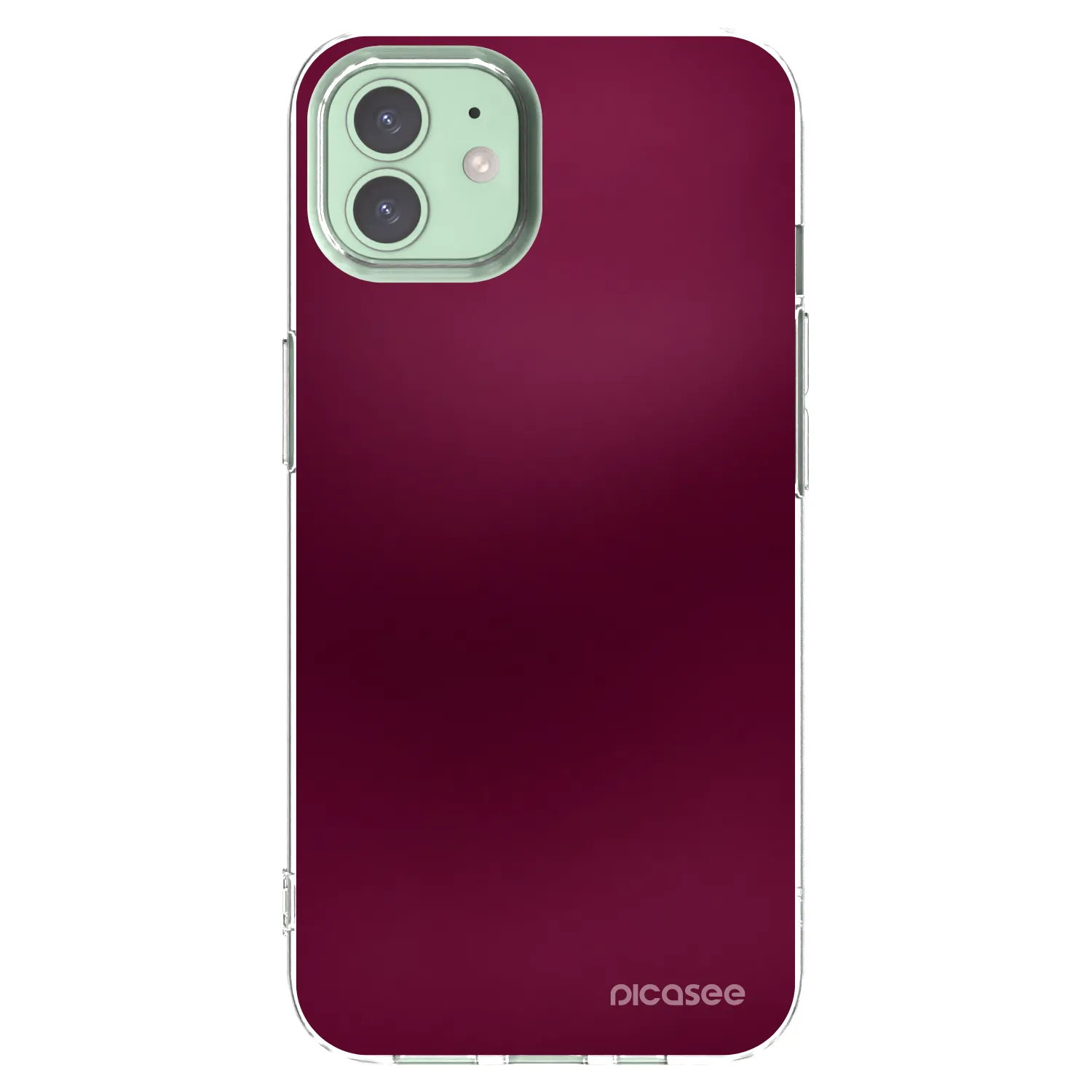 Picasee átlátszó szilikon tok az alábbi mobiltelefonokra Apple iPhone 12 Pro - Velvet Bordeaux