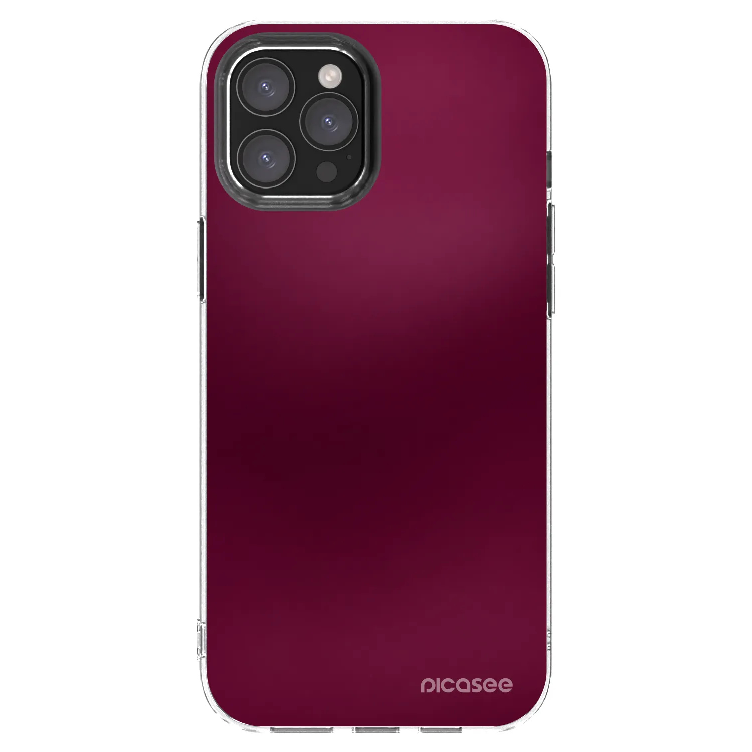 Picasee átlátszó szilikon tok az alábbi mobiltelefonokra Apple iPhone 12 Pro Max - Velvet Bordeaux