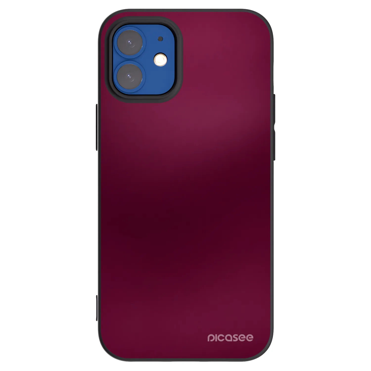Picasee fekete szilikon tok az alábbi mobiltelefonokra Apple iPhone 12 mini - Velvet Bordeaux
