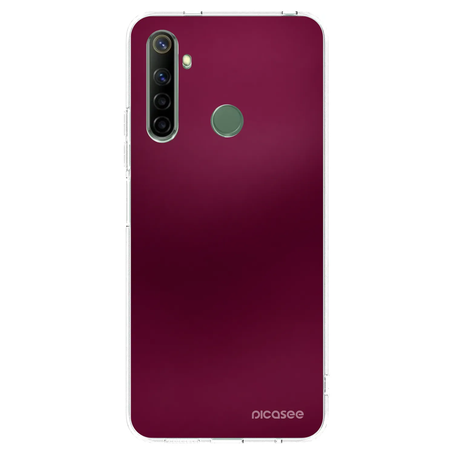 Picasee átlátszó szilikon tok az alábbi mobiltelefonokra Realme 6i - Velvet Bordeaux