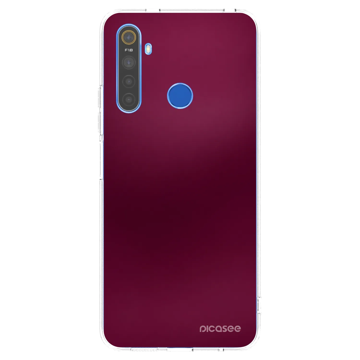 Picasee átlátszó szilikon tok az alábbi mobiltelefonokra Realme 5 - Velvet Bordeaux