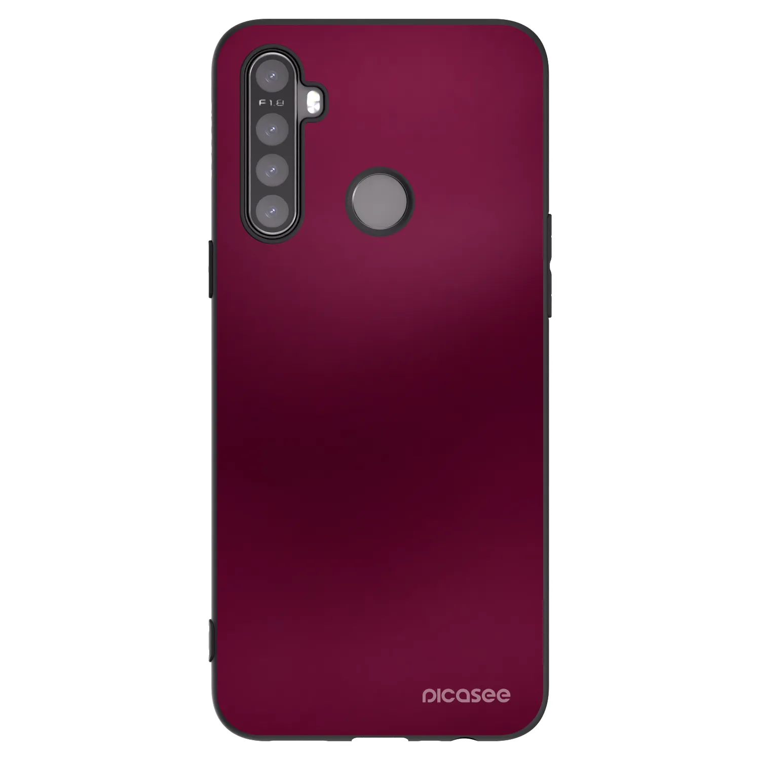 Picasee fekete szilikon tok az alábbi mobiltelefonokra Realme 5 - Velvet Bordeaux