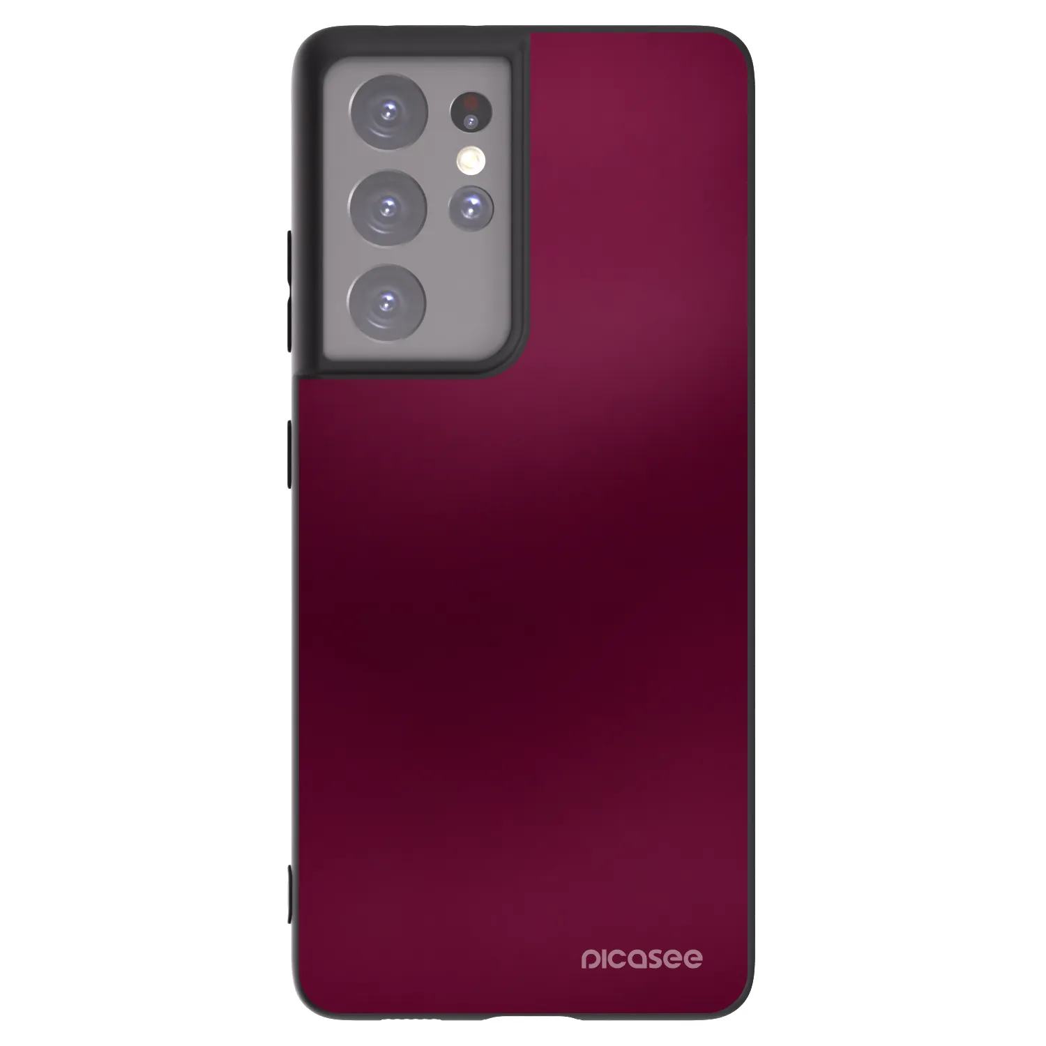 Picasee fekete szilikon tok az alábbi mobiltelefonokra Samsung Galaxy S21 Ultra 5G G998B - Velvet Bordeaux