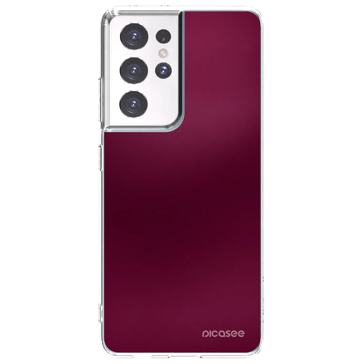 Picasee átlátszó szilikon tok az alábbi mobiltelefonokra Samsung Galaxy S21 Ultra 5G G998B - Velvet Bordeaux
