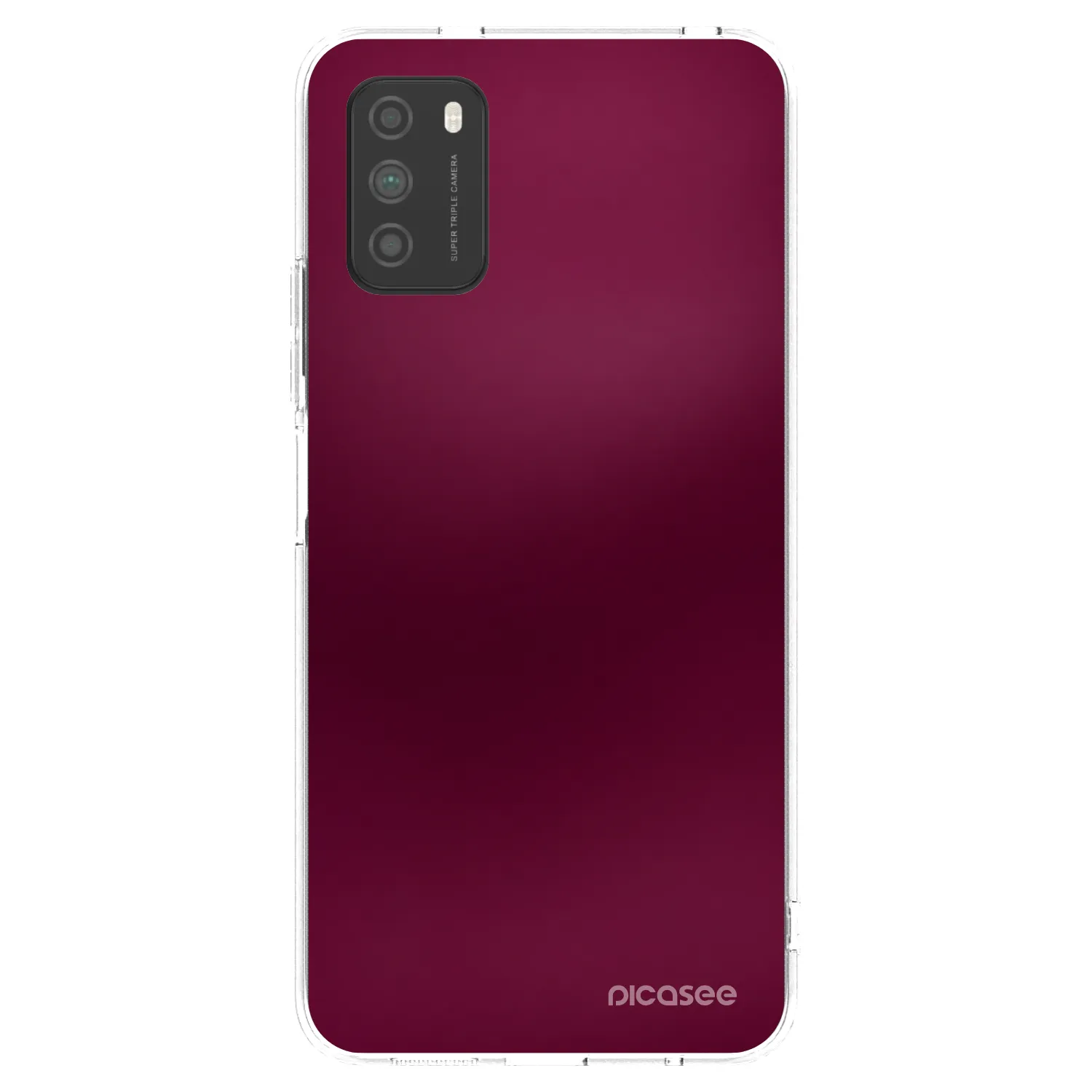 Picasee átlátszó szilikon tok az alábbi mobiltelefonokra Xiaomi Poco M3 - Velvet Bordeaux