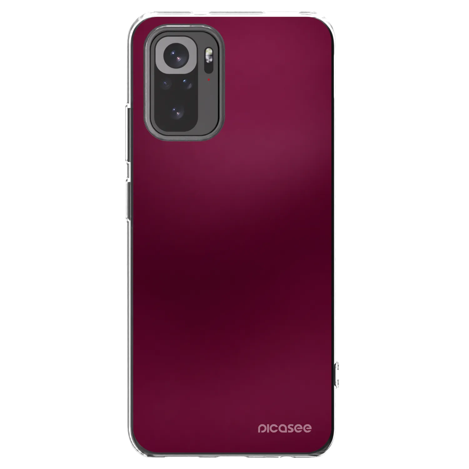 Picasee átlátszó szilikon tok az alábbi mobiltelefonokra Xiaomi Redmi Note 10 - Velvet Bordeaux