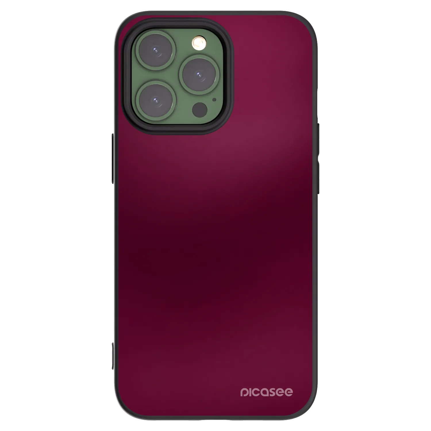 Picasee fekete szilikon tok az alábbi mobiltelefonokra Apple iPhone 13 Pro - Velvet Bordeaux