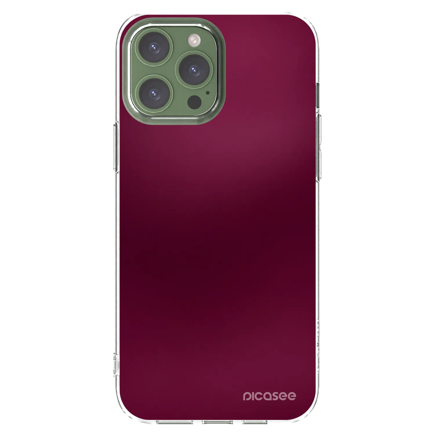Picasee átlátszó szilikon tok az alábbi mobiltelefonokra Apple iPhone 13 Pro Max - Velvet Bordeaux