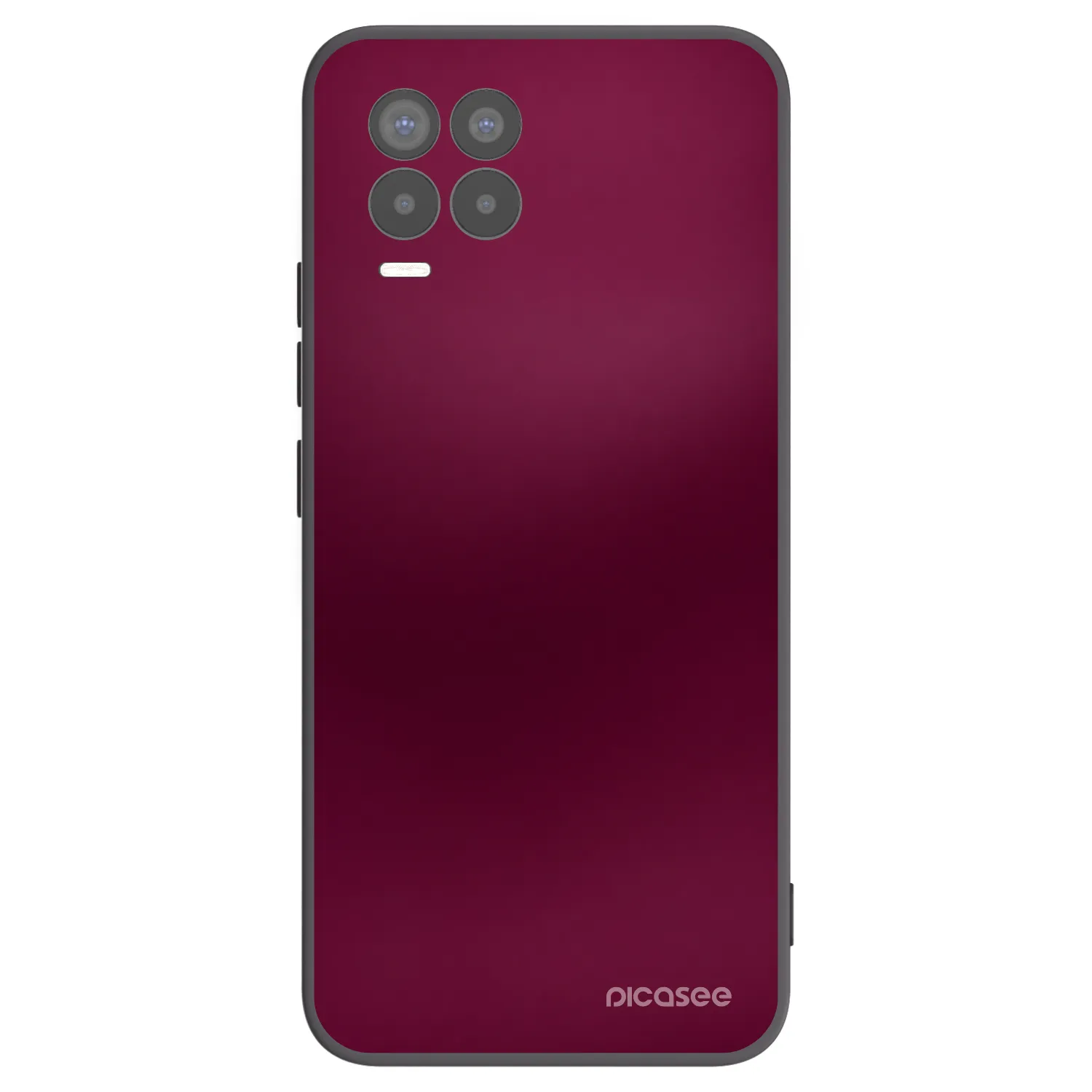 Picasee fekete szilikon tok az alábbi mobiltelefonokra Realme 8 4G - Velvet Bordeaux