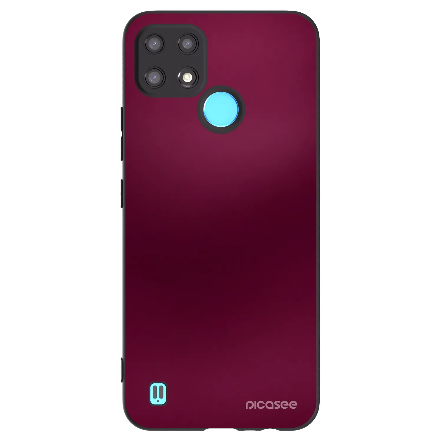 Picasee fekete szilikon tok az alábbi mobiltelefonokra Realme C21 - Velvet Bordeaux