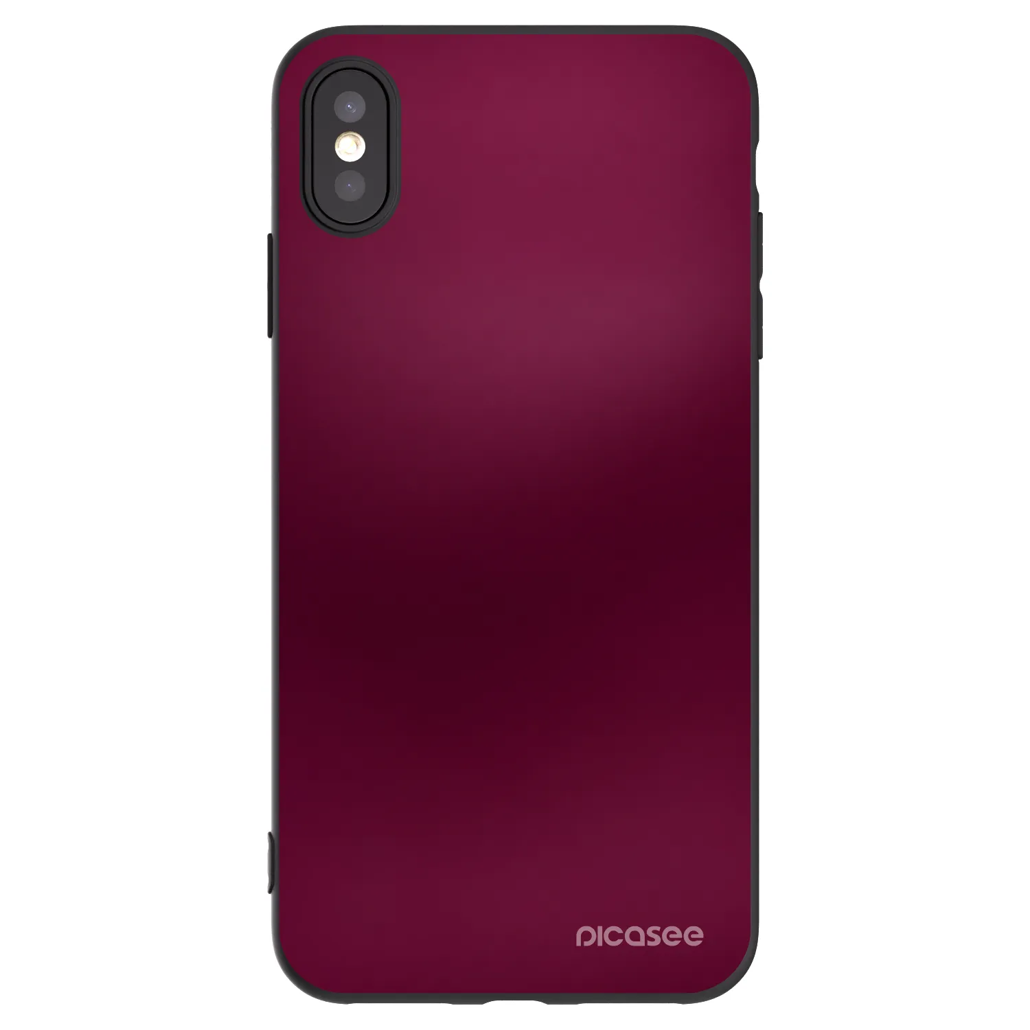 Picasee fekete szilikon tok az alábbi mobiltelefonokra Apple iPhone XS Max - Velvet Bordeaux