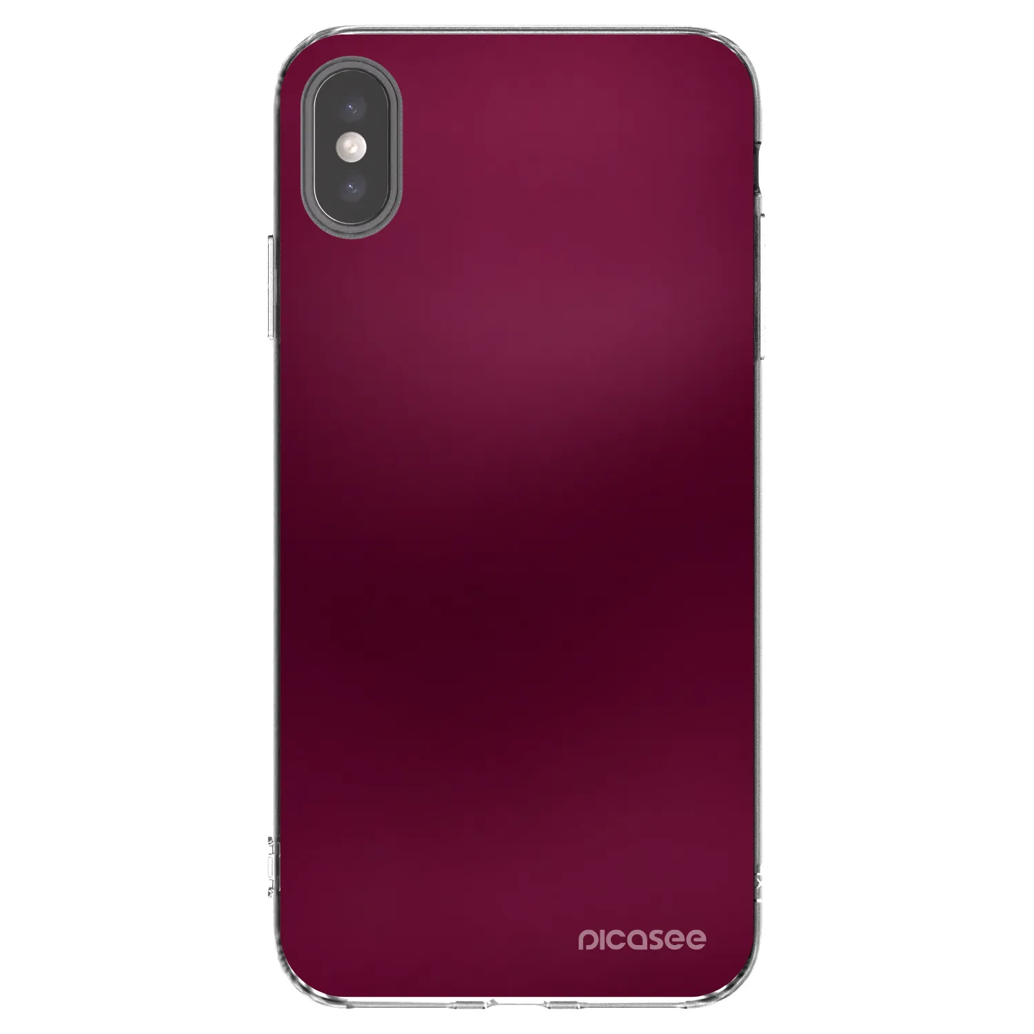 Picasee átlátszó szilikon tok az alábbi mobiltelefonokra Apple iPhone XS Max - Velvet Bordeaux