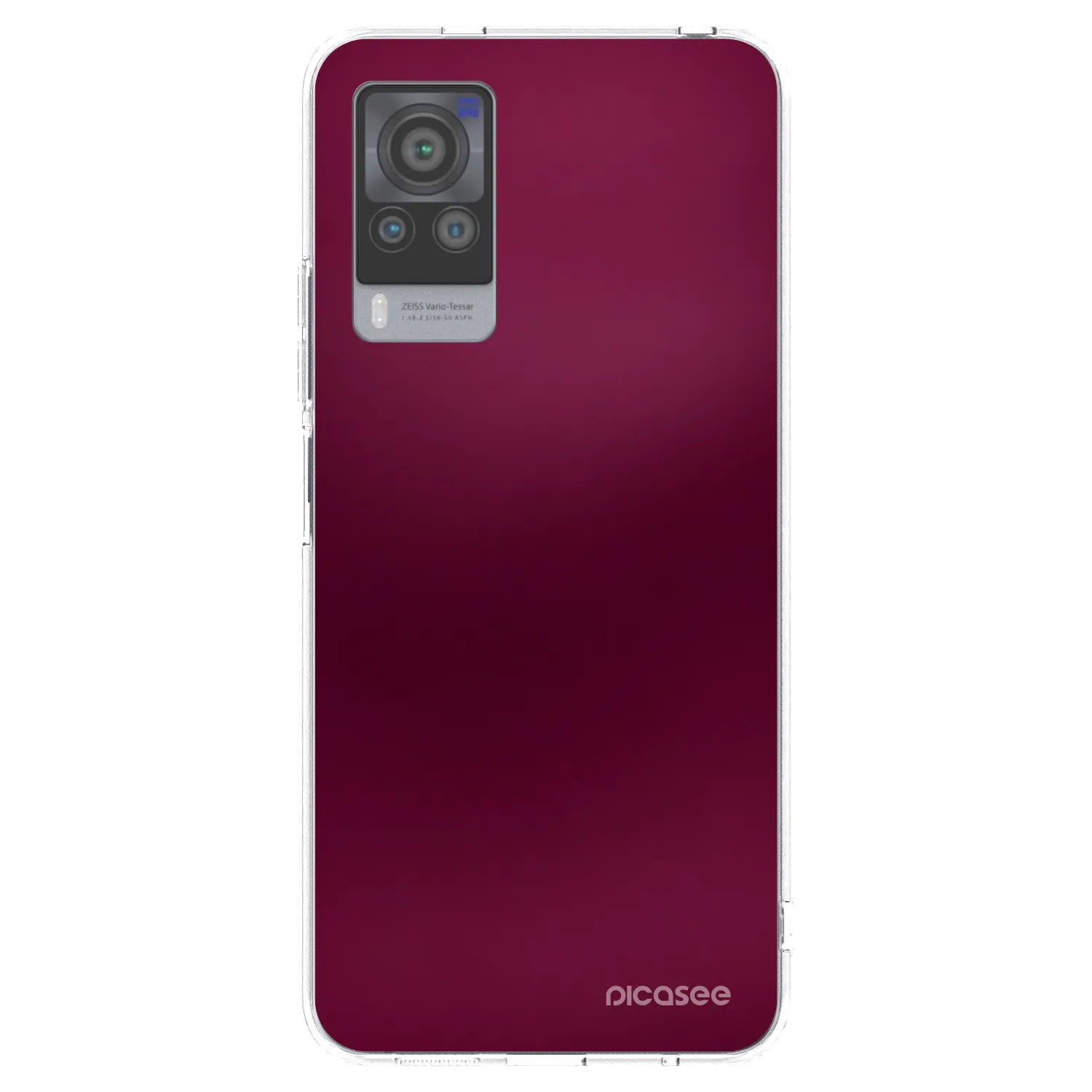 Picasee átlátszó szilikon tok az alábbi mobiltelefonokra Vivo X60 Pro 5G - Velvet Bordeaux