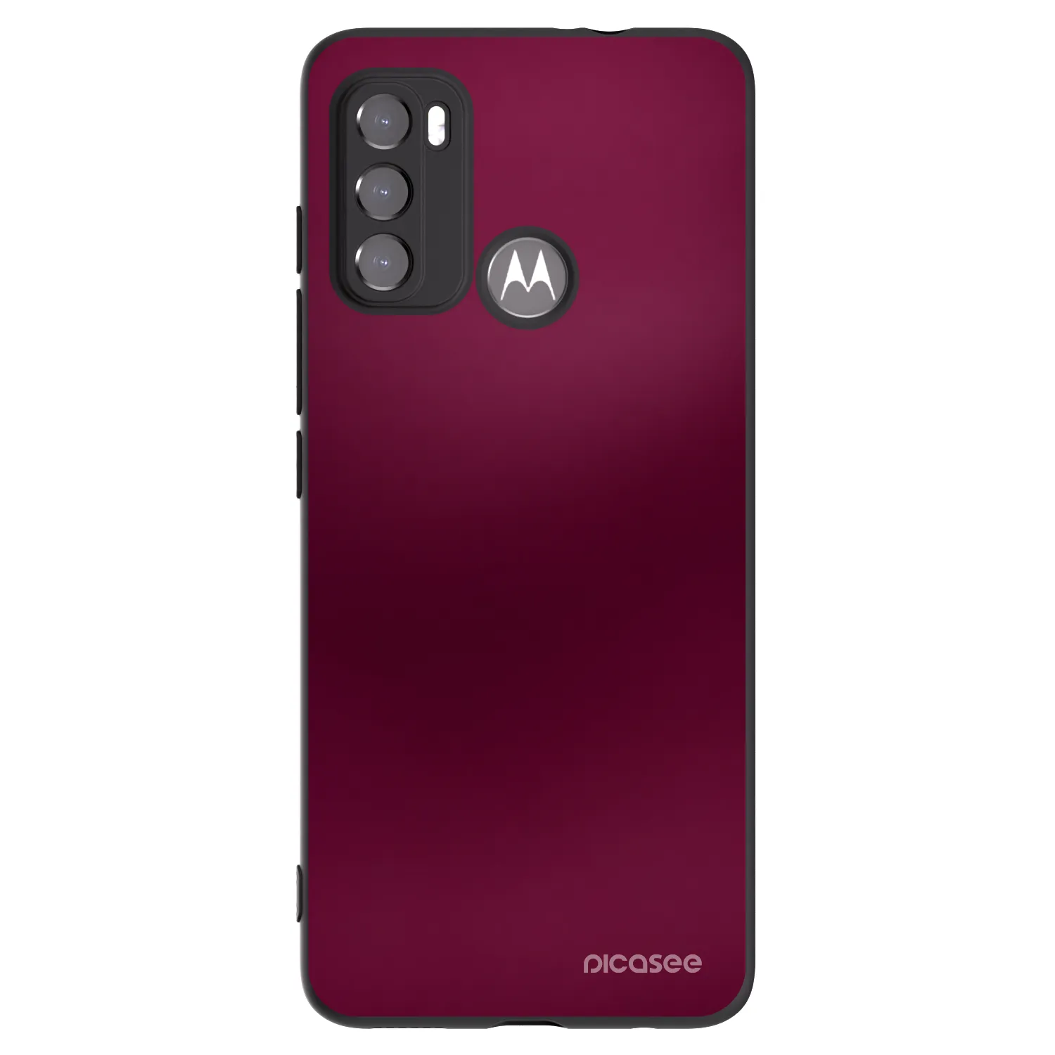 Picasee fekete szilikon tok az alábbi mobiltelefonokra Motorola Moto G60 - Velvet Bordeaux