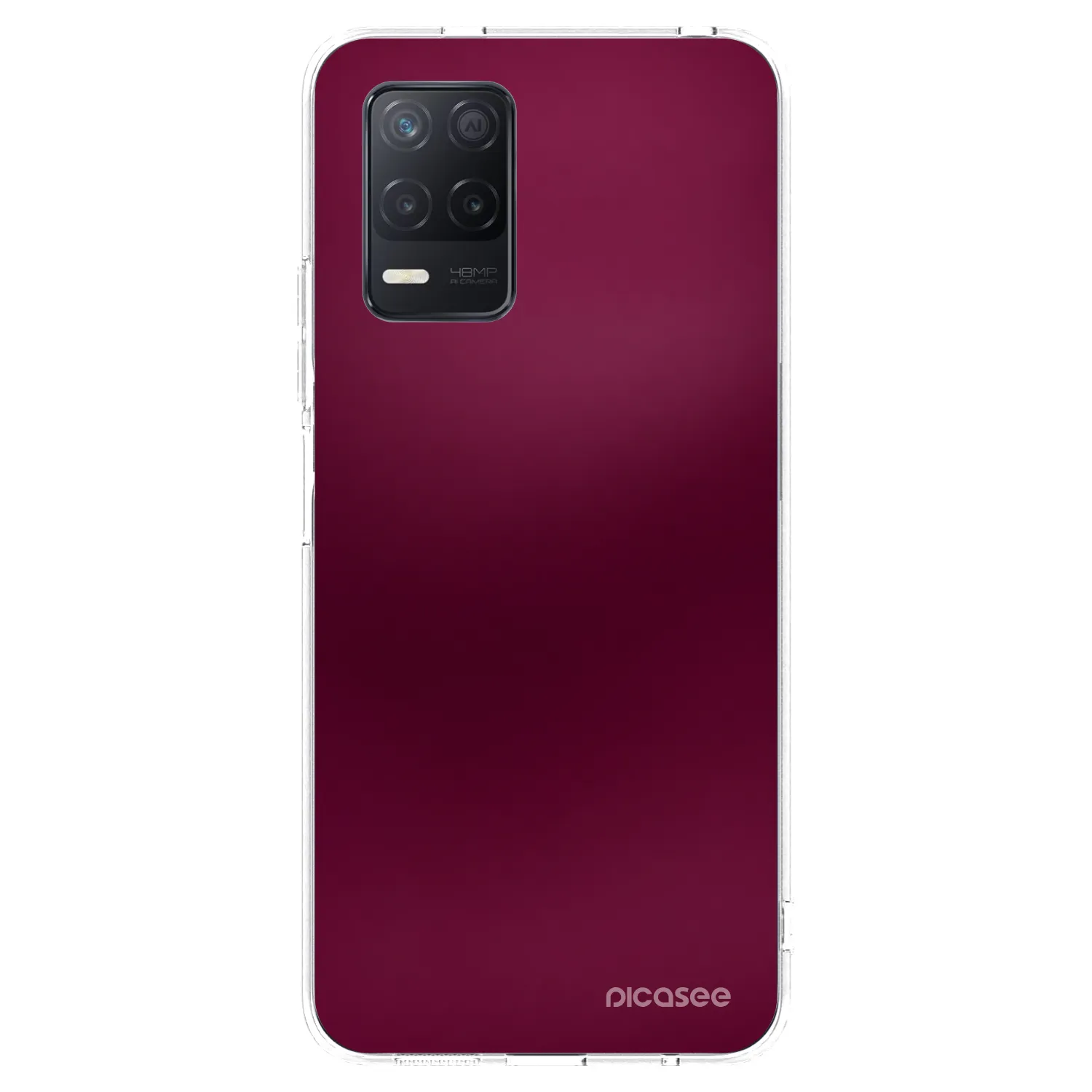 Picasee átlátszó szilikon tok az alábbi mobiltelefonokra Realme 8 5G - Velvet Bordeaux