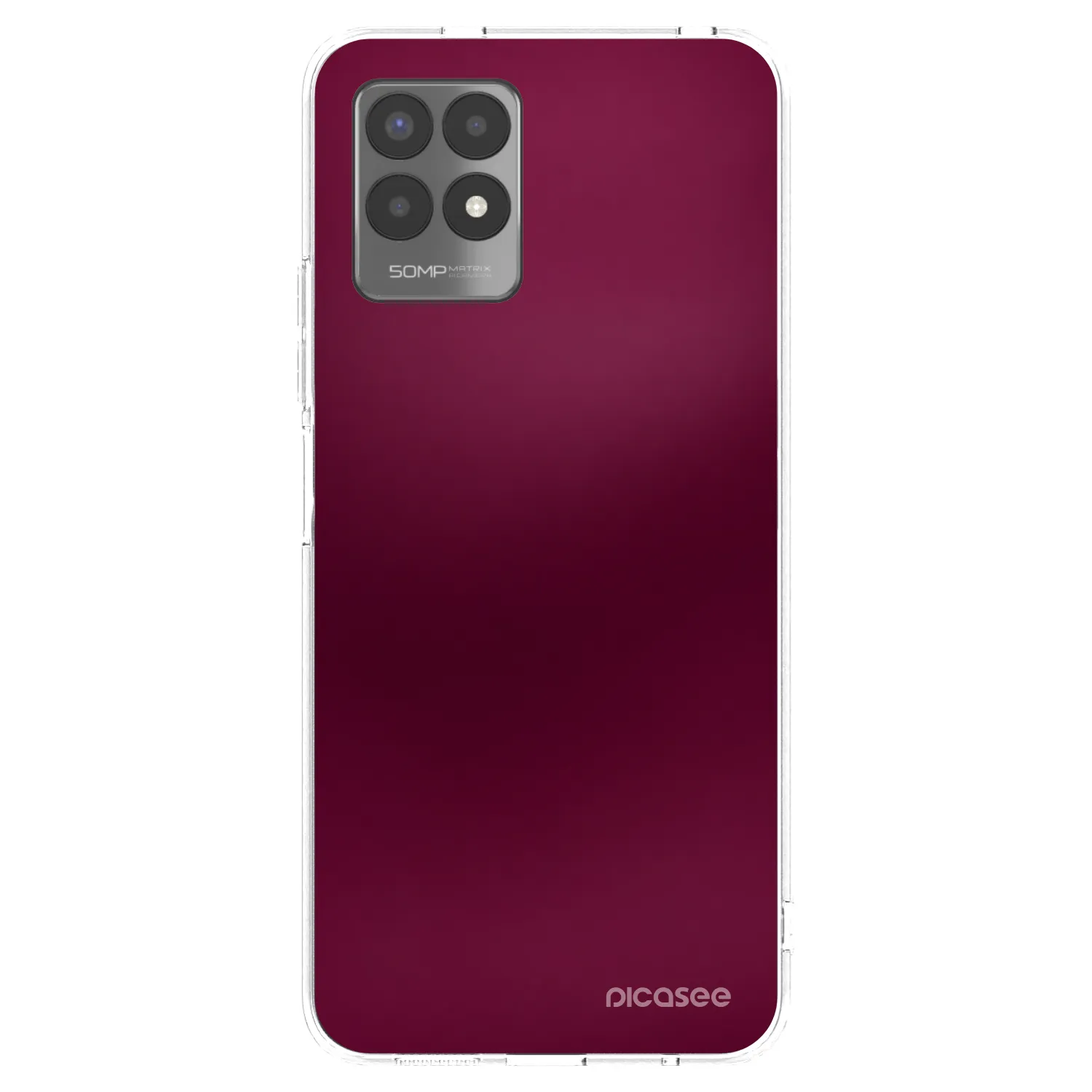 Picasee átlátszó szilikon tok az alábbi mobiltelefonokra Realme 8i - Velvet Bordeaux
