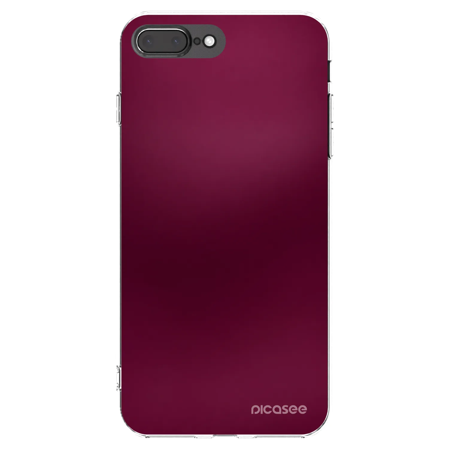 Picasee átlátszó szilikon tok az alábbi mobiltelefonokra Apple iPhone 7 Plus - Velvet Bordeaux