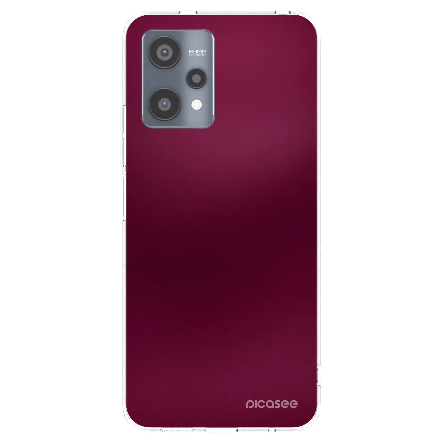Picasee átlátszó szilikon tok az alábbi mobiltelefonokra Realme 9 Pro 5G - Velvet Bordeaux
