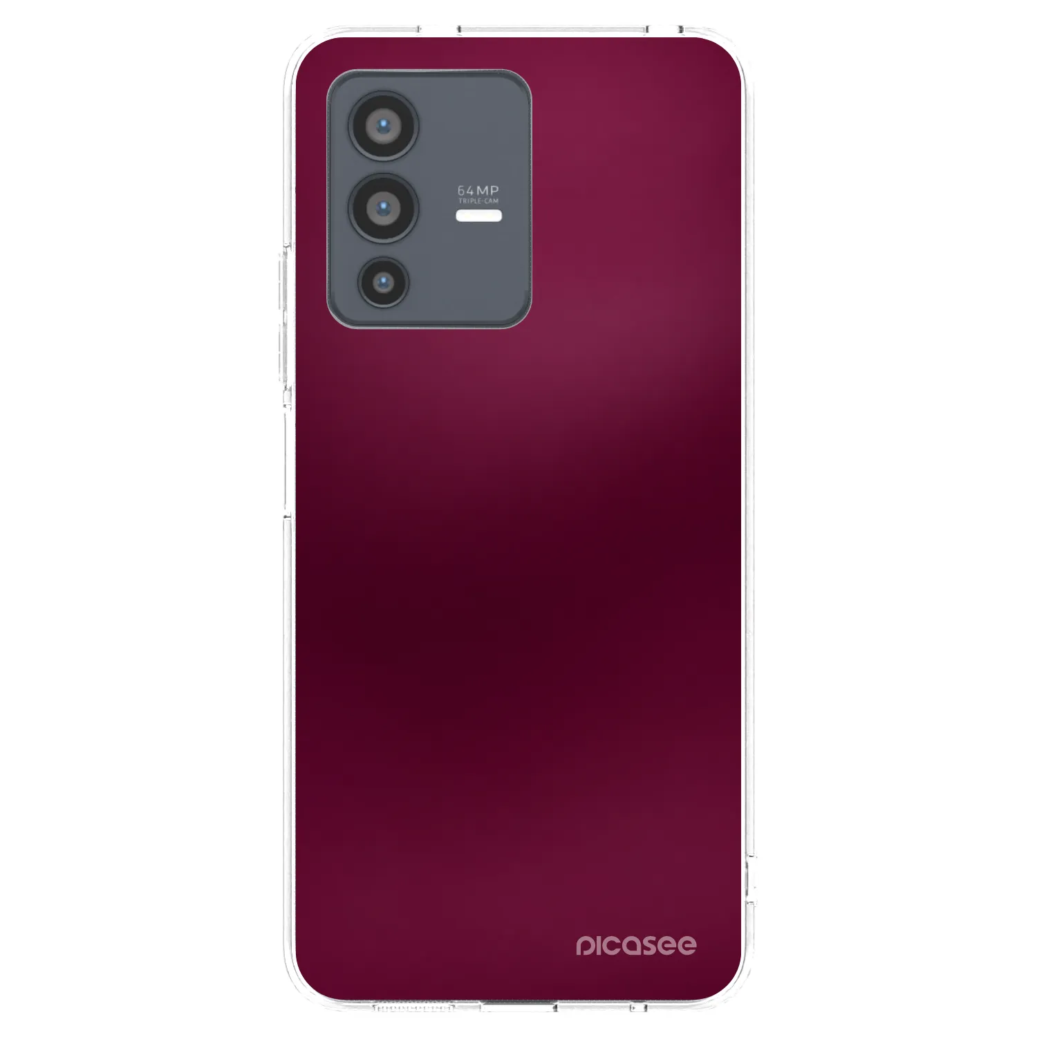 Picasee átlátszó szilikon tok az alábbi mobiltelefonokra Vivo V23 5G - Velvet Bordeaux