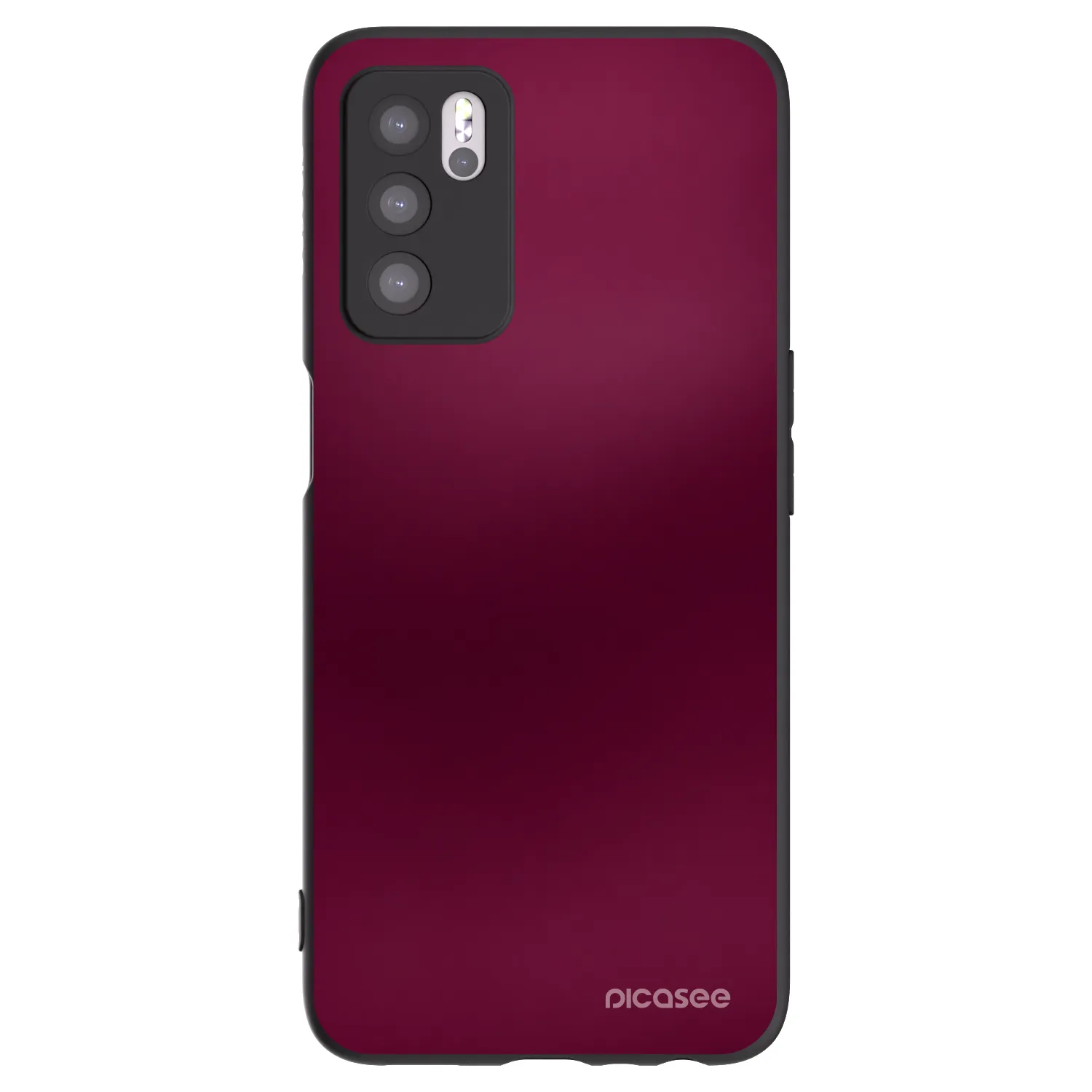 Picasee fekete szilikon tok az alábbi mobiltelefonokra OPPO A16s - Velvet Bordeaux