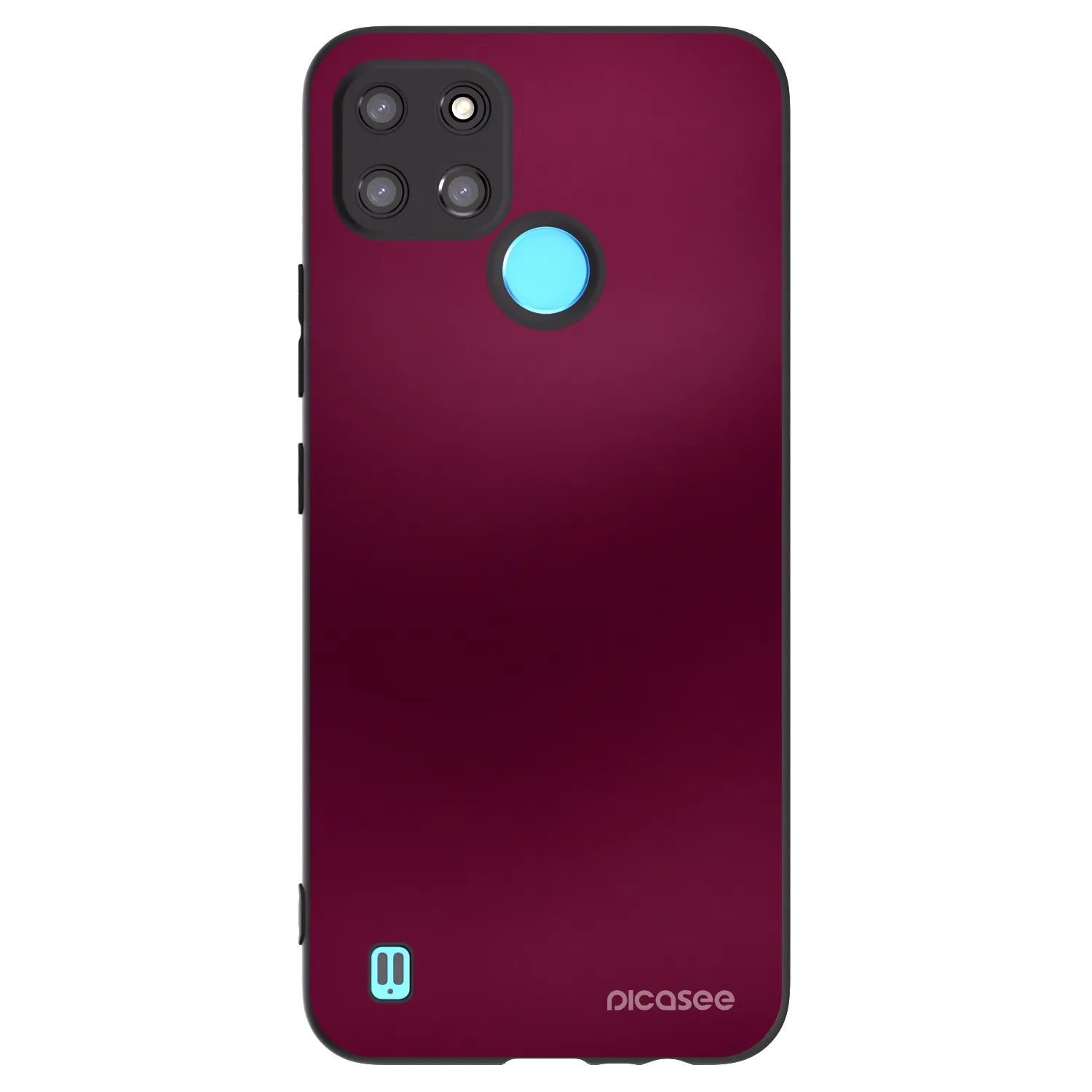 Picasee fekete szilikon tok az alábbi mobiltelefonokra Realme C21Y - Velvet Bordeaux