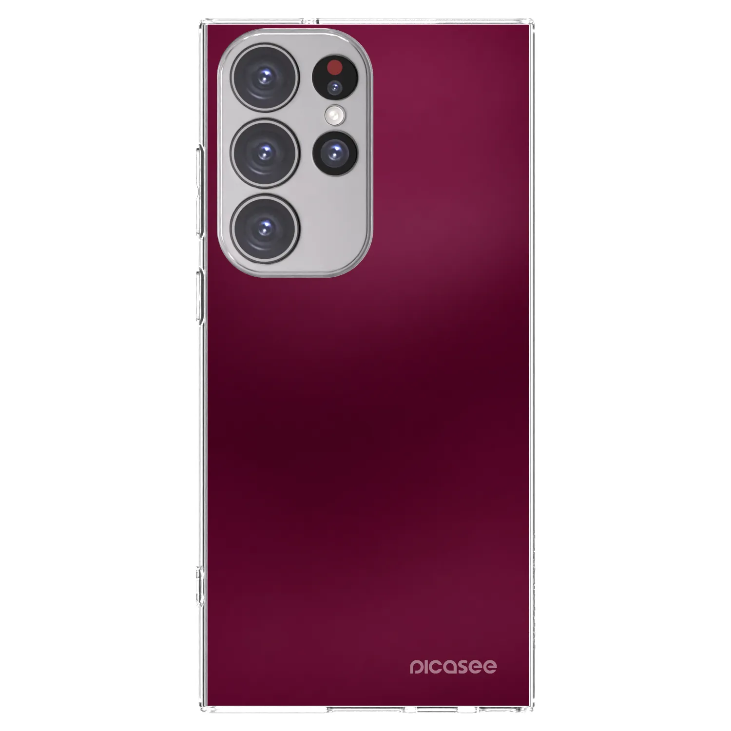 Picasee átlátszó szilikon tok az alábbi mobiltelefonokra Samsung Galaxy S23 Ultra 5G - Velvet Bordeaux