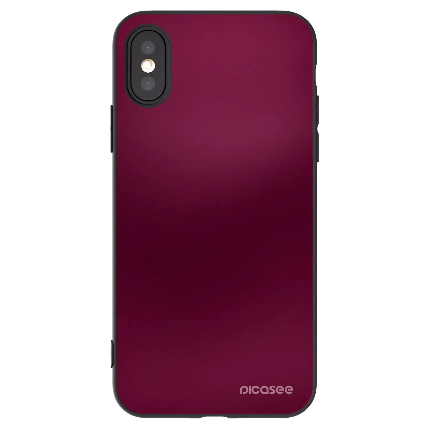 Picasee fekete szilikon tok az alábbi mobiltelefonokra Apple iPhone X/XS - Velvet Bordeaux