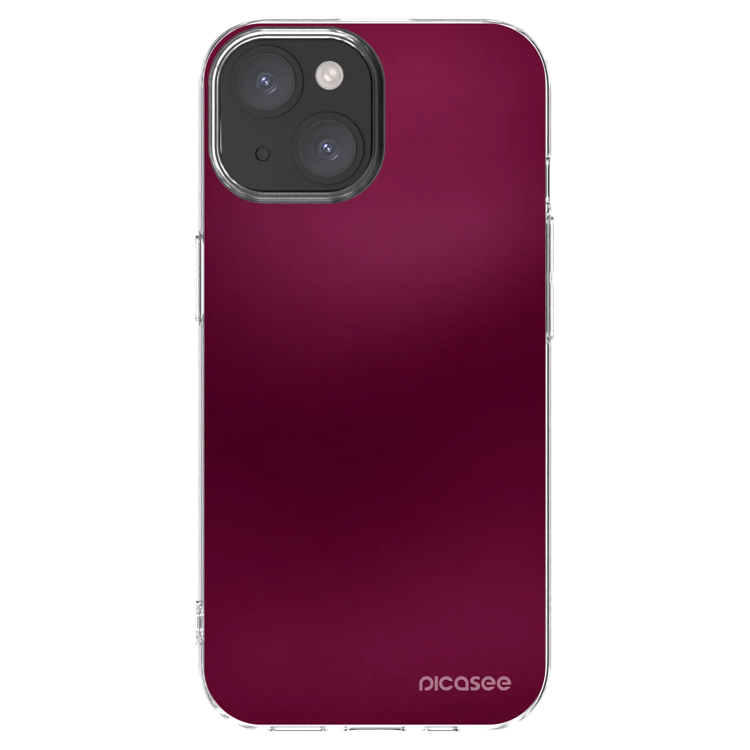 Picasee átlátszó szilikon tok az alábbi mobiltelefonokra Apple iPhone 15 - Velvet Bordeaux