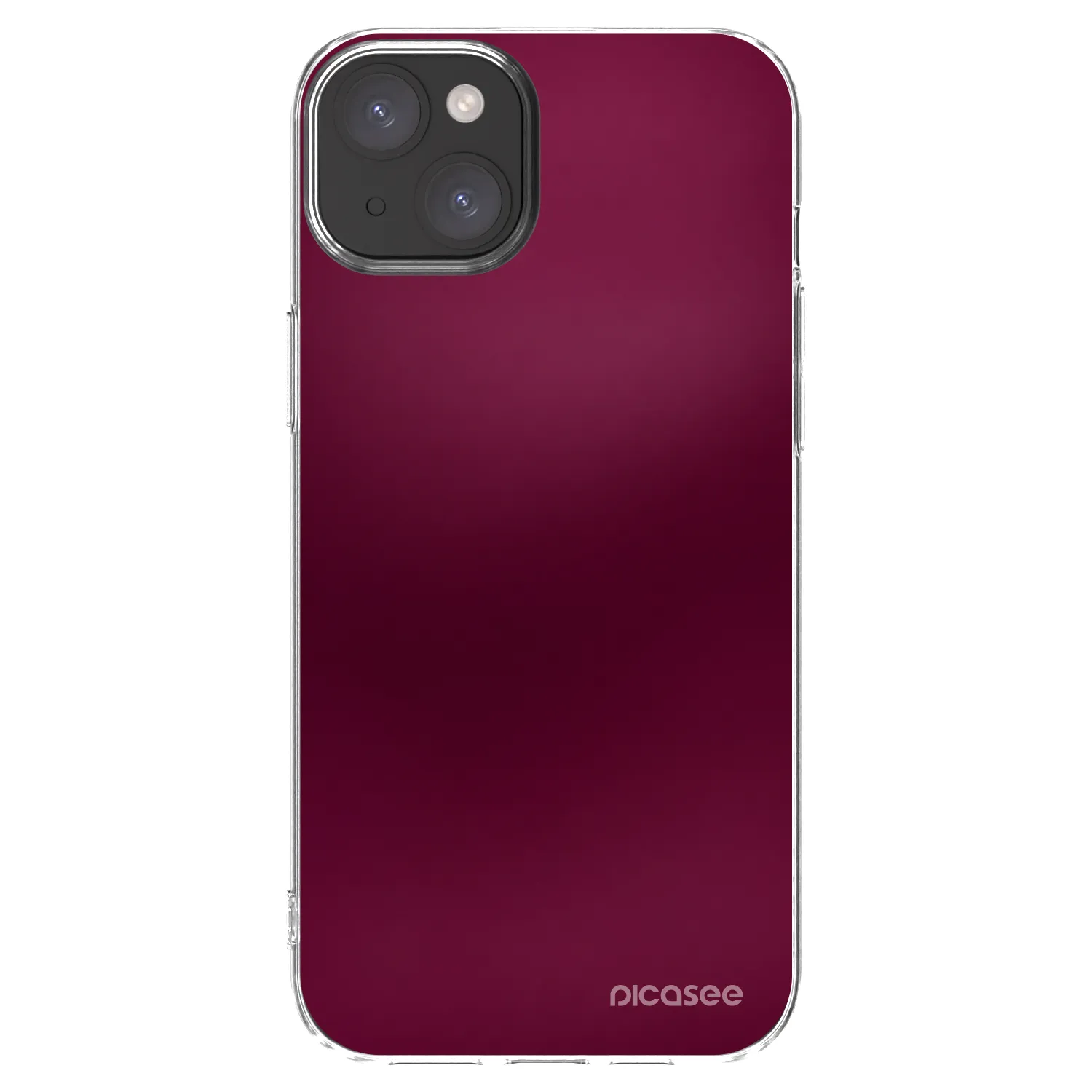 Picasee átlátszó szilikon tok az alábbi mobiltelefonokra Apple iPhone 15 Plus - Velvet Bordeaux