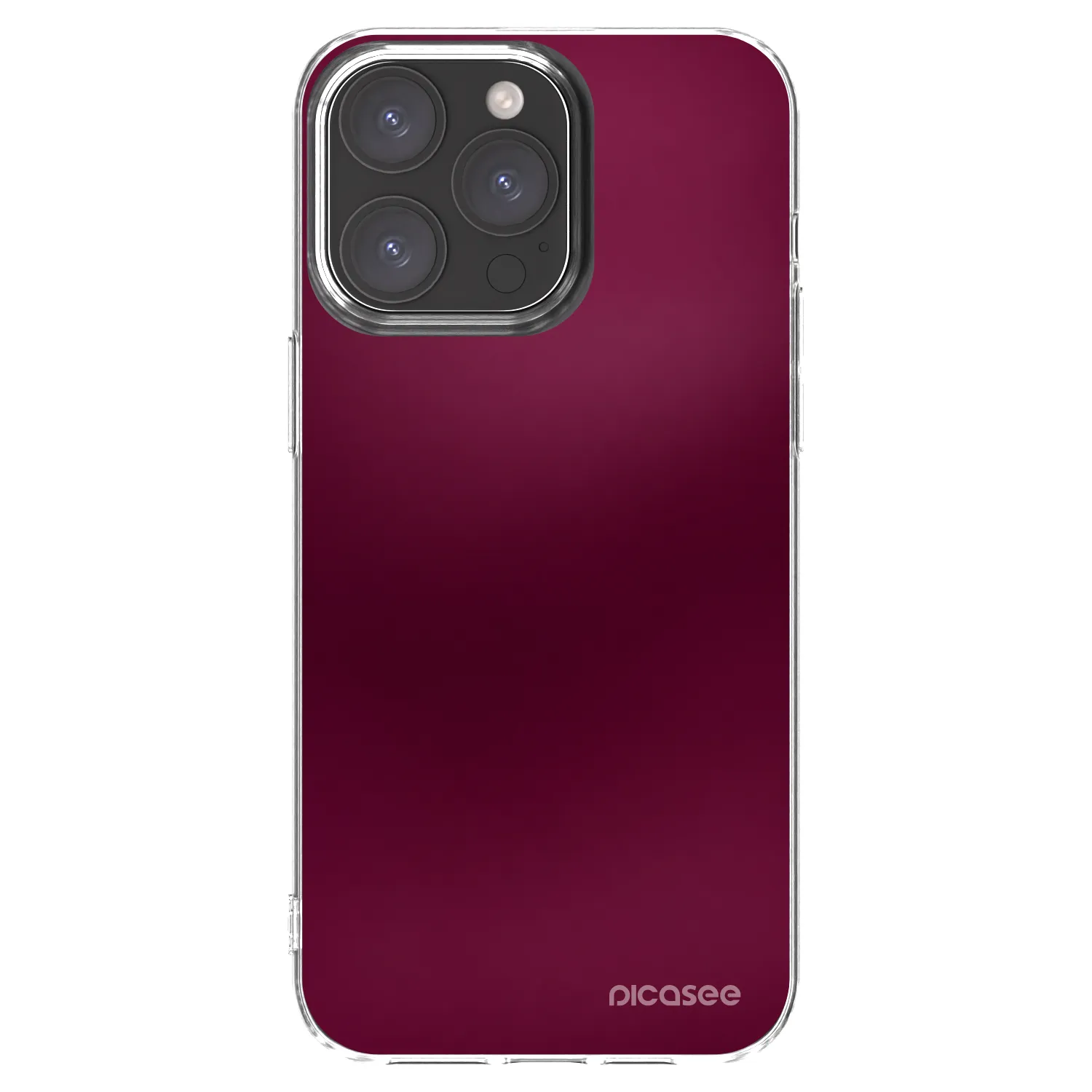Picasee átlátszó szilikon tok az alábbi mobiltelefonokra Apple iPhone 15 Pro Max - Velvet Bordeaux