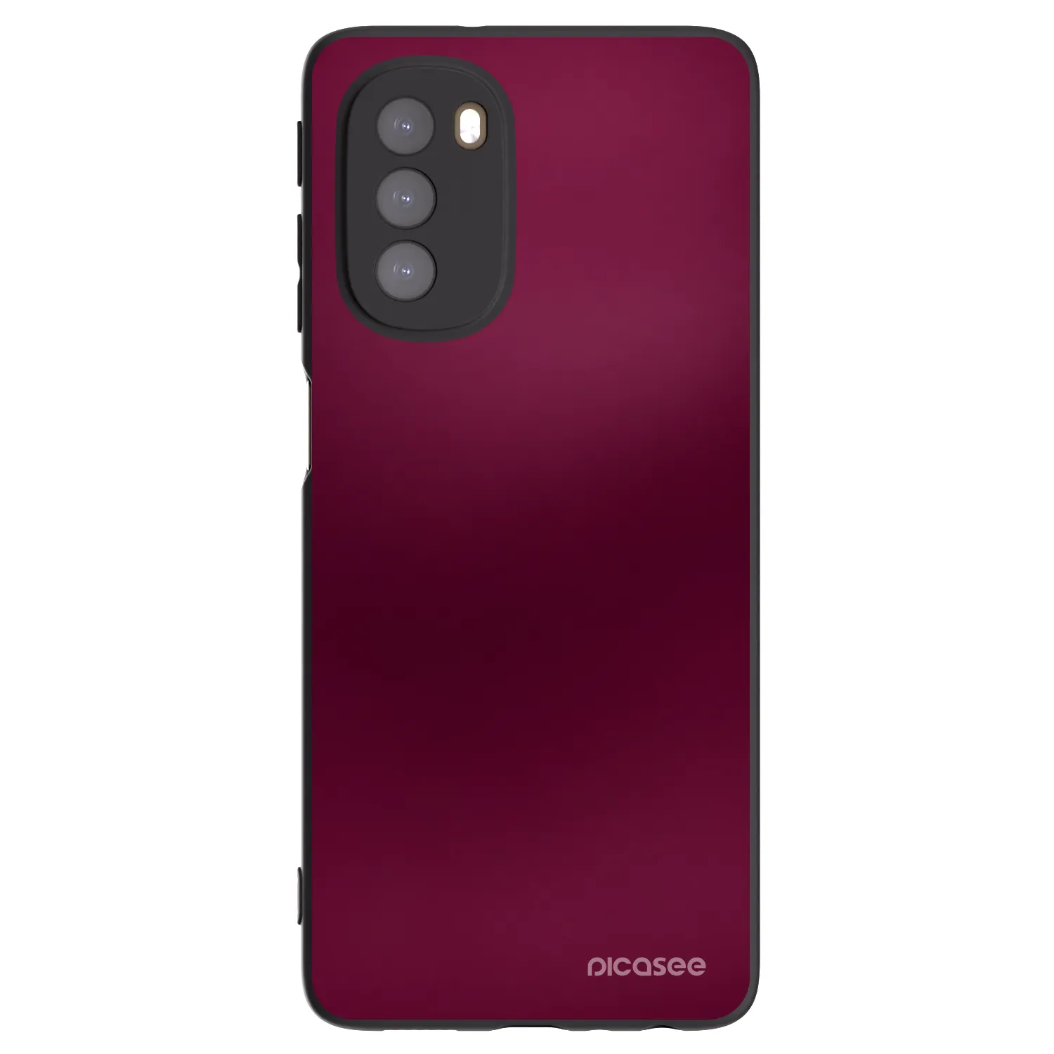 Picasee fekete szilikon tok az alábbi mobiltelefonokra Motorola Moto G51 - Velvet Bordeaux