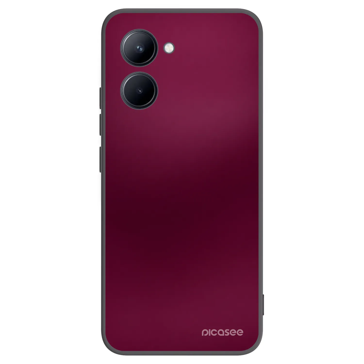 Picasee fekete szilikon tok az alábbi mobiltelefonokra Realme C33 (2023) - Velvet Bordeaux